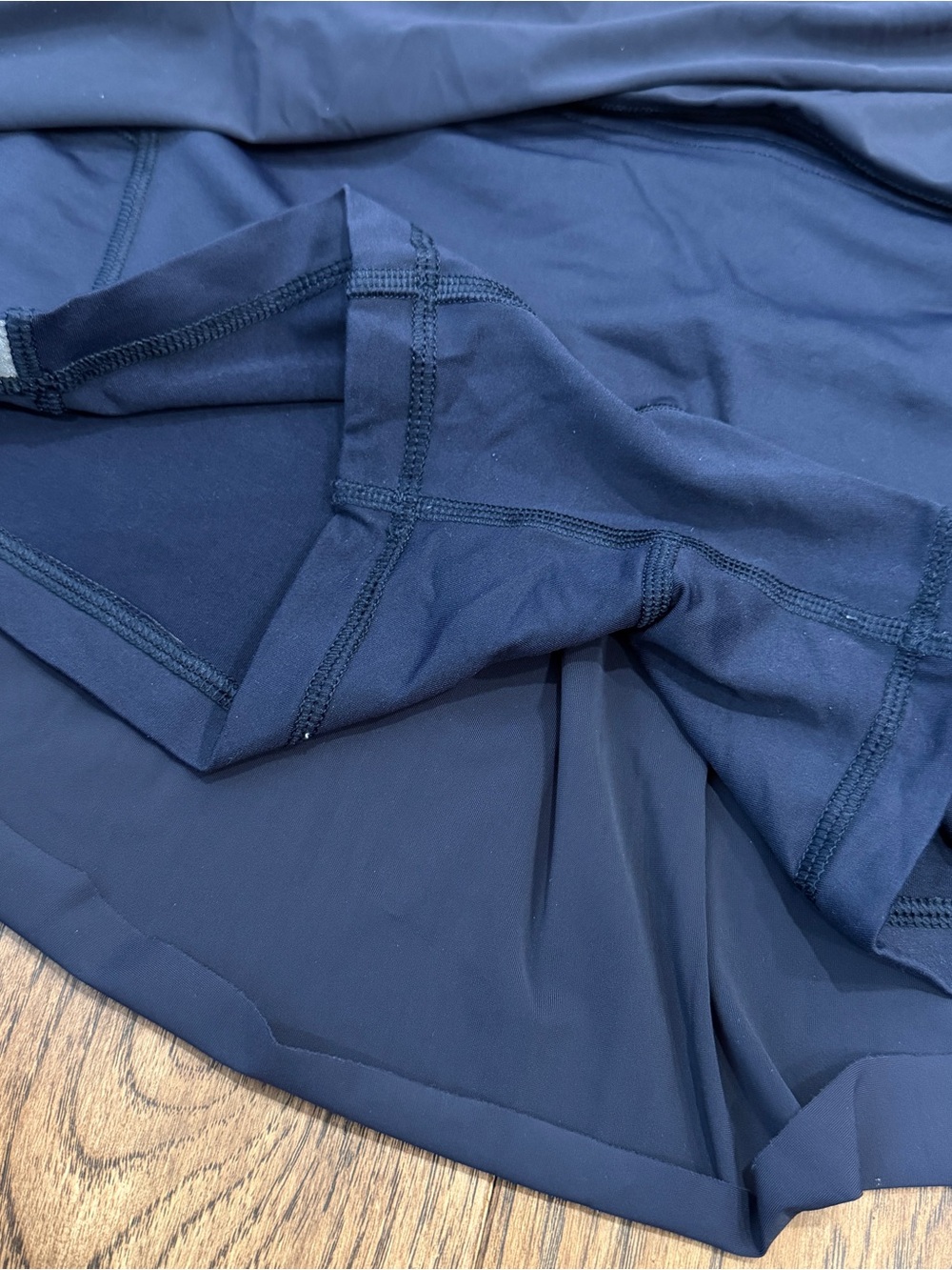 lululemon athletica navy blue lost in pace high waisted flare skirt skort 10 Tal - Picture 3 of 10